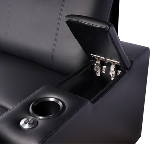 Valencia Piacenza Home Theater Seating Hidden Storage in Every Seat Arm
