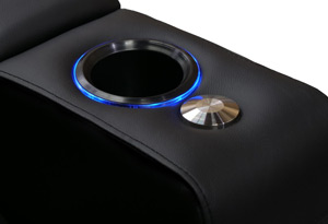 Valencia Piacenza Home Theater Seating Sleek LED Cup Holder