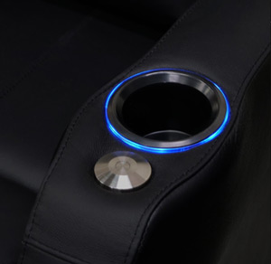 Valencia Syracuse Home Theater Seating Sleek LED Cup Holder