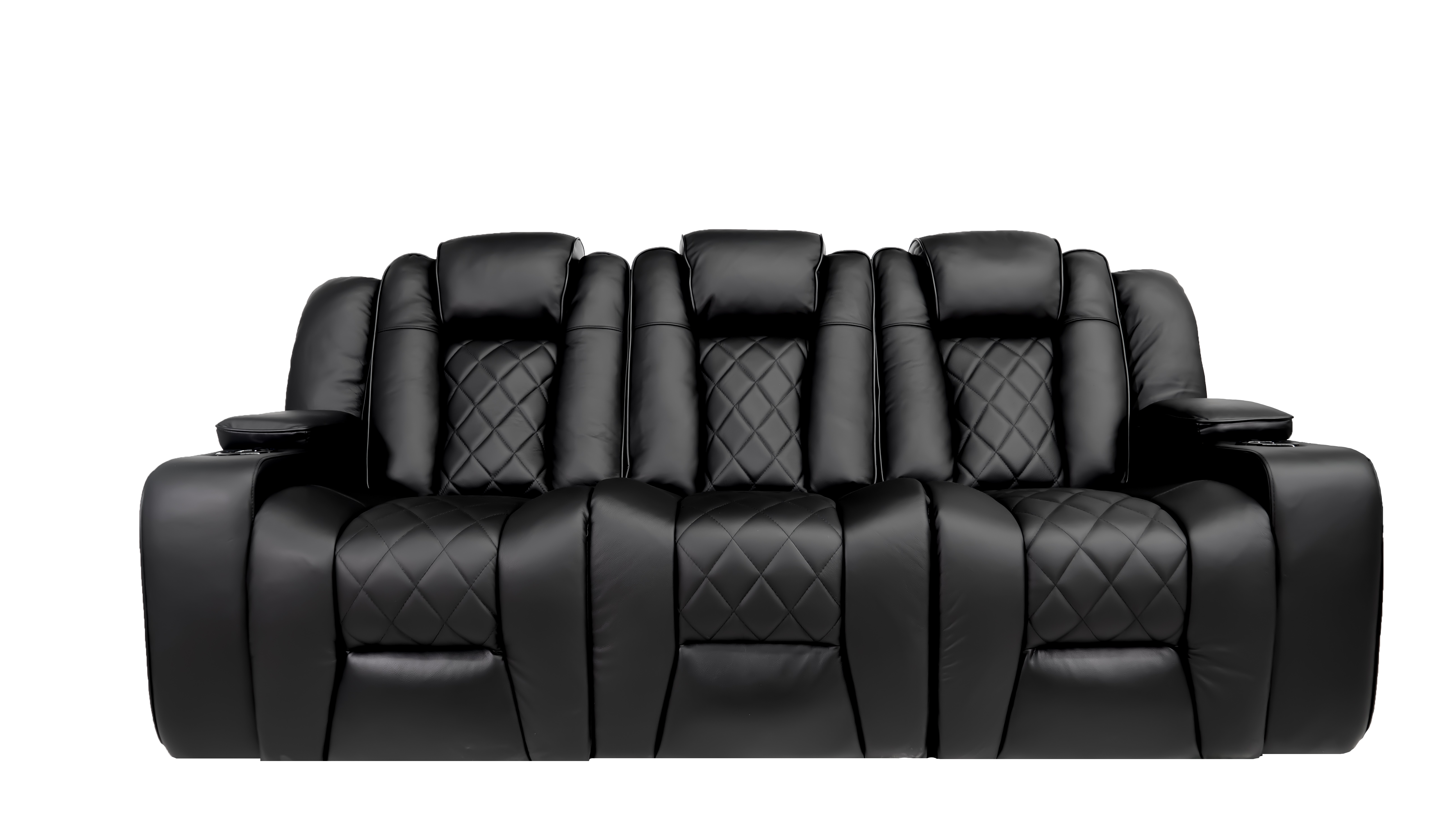 valencia oxford leather motorized recliner sofa