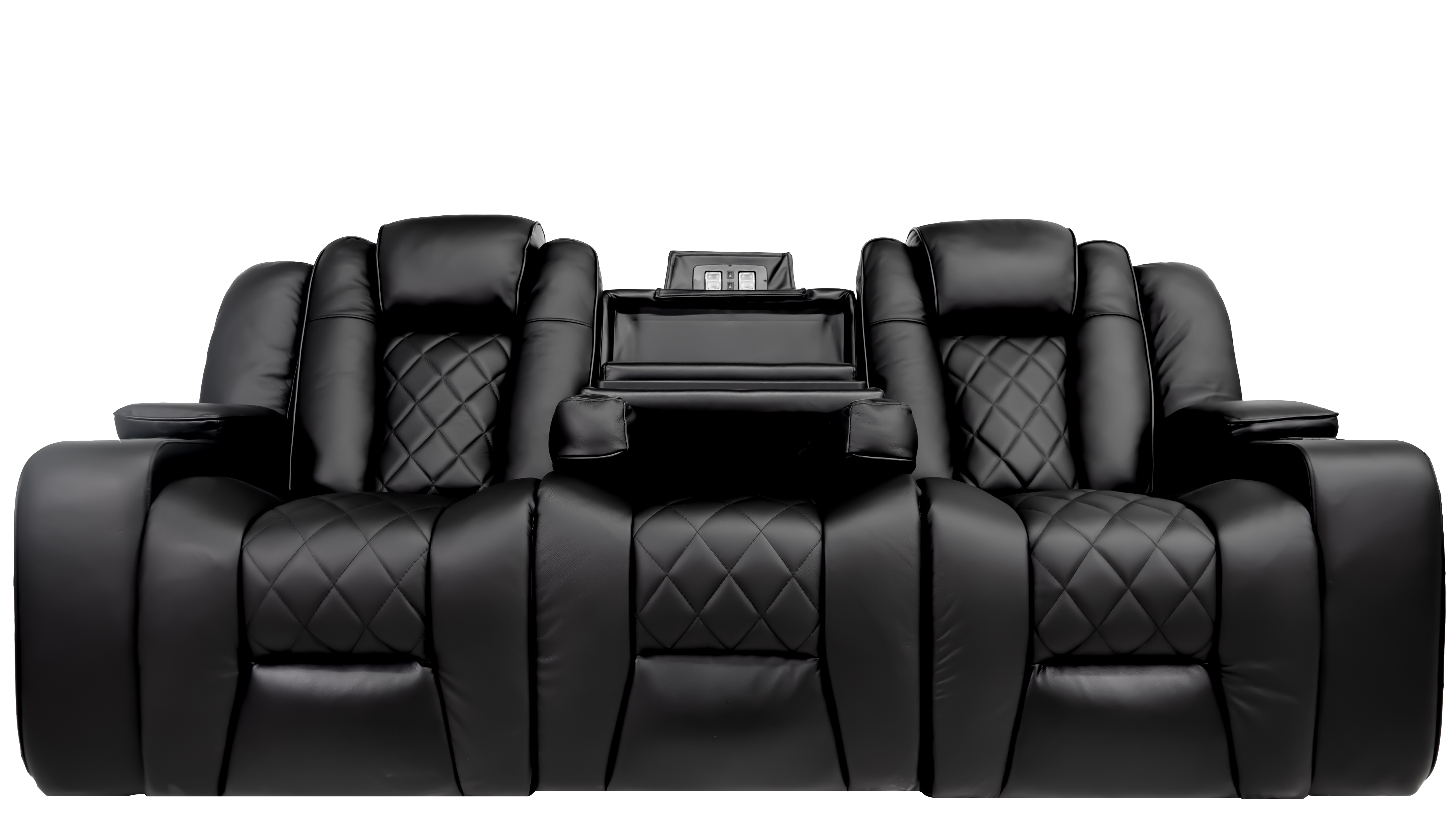 valencia oxford leather motorized recliner sofa
