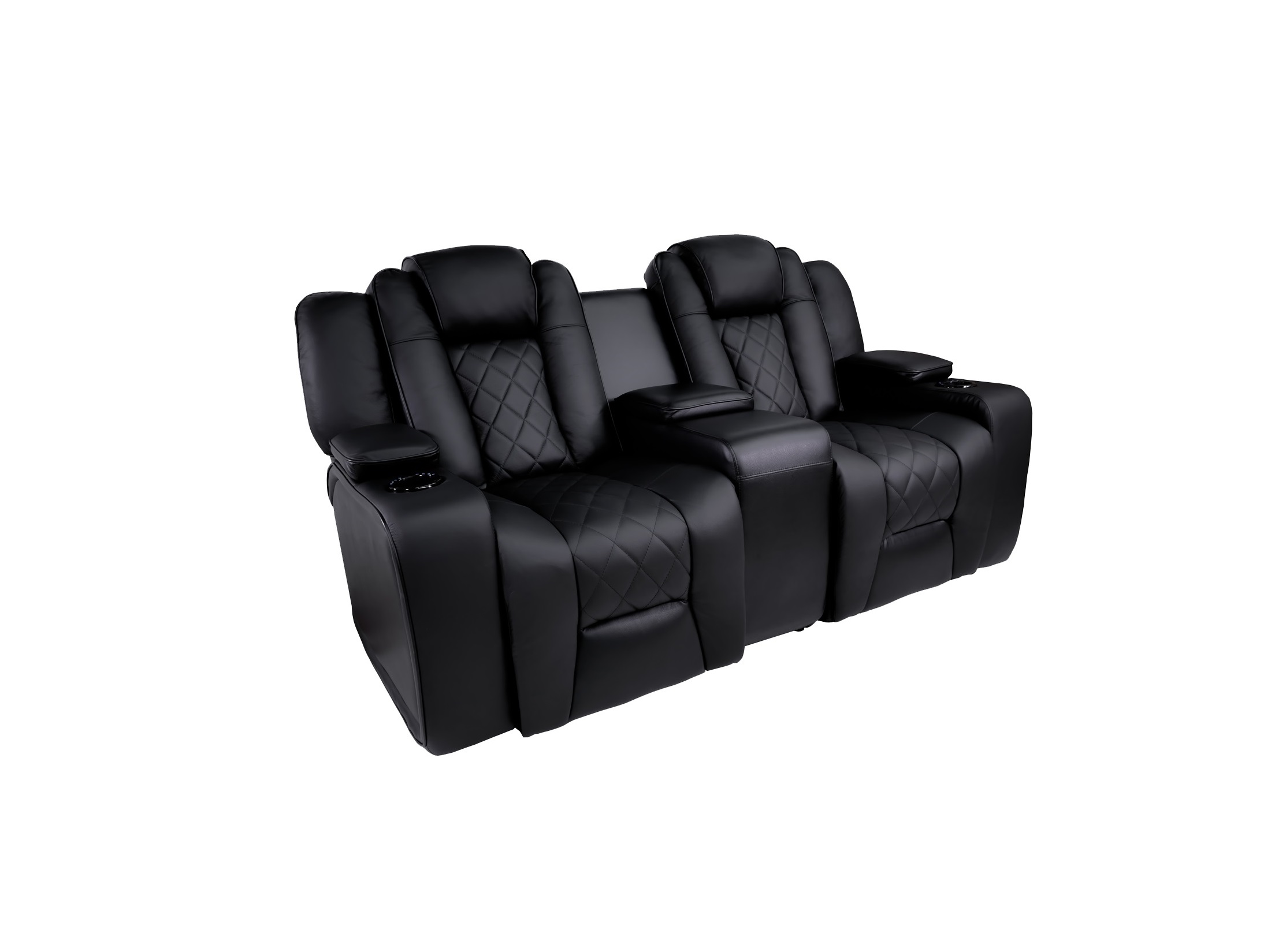 valencia oxford leather motorized recliner sofa