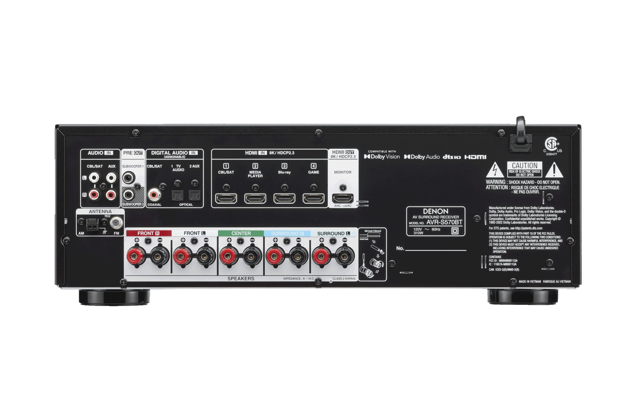 Denon AVRS570BT 5.2 Channel AV Receiver Eastporters Audio Video