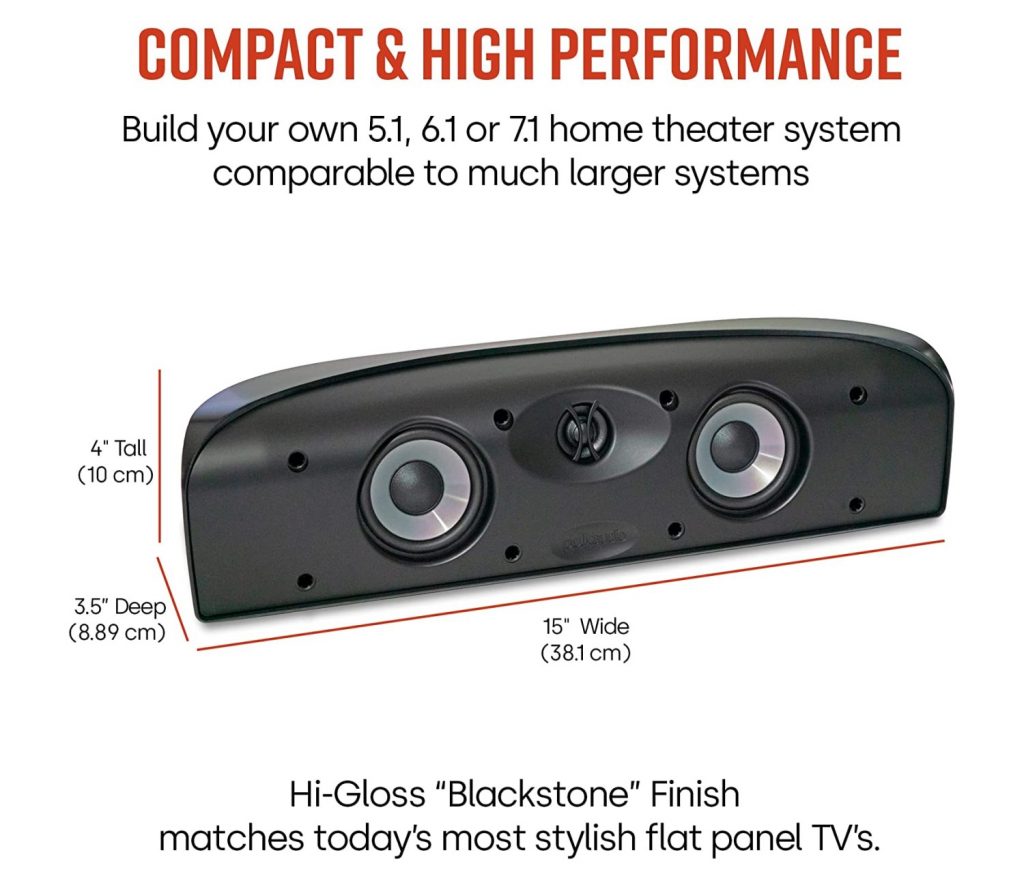 Polk Audio Blackstone™ TL1 Center Channel Speaker Black (Each)