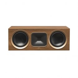 Straight Front View of Martin Logan Motion Foundation C1 Center Channel Walnut Speaker