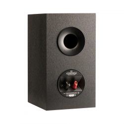 Back-Side Left Angled View of MartinLogan Motion Foundation B1 Bookshelf Black Speaker