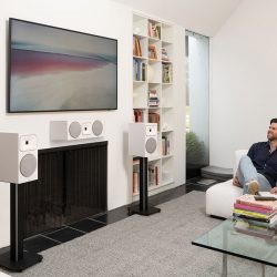 MartinLogan Motion Foundation B2 Bookshelf White Speaker - Lifestyle