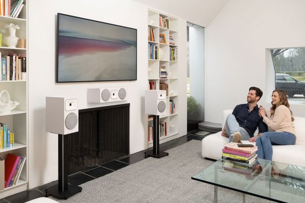 MartinLogan Motion Foundation B2 Bookshelf White Speaker - Lifestyle