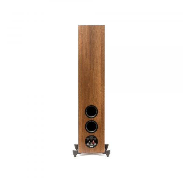 Back-Side View of MartinLogan Motion Foundation F1 Floorstanding Walnut Speaker