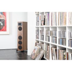 MartinLogan Motion Foundation F1 Floorstanding Walnut Speaker - Lifestyle