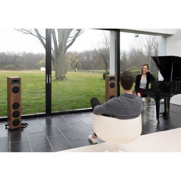 MartinLogan Motion Foundation F1 Floorstanding Walnut Speaker - Lifestyle 3