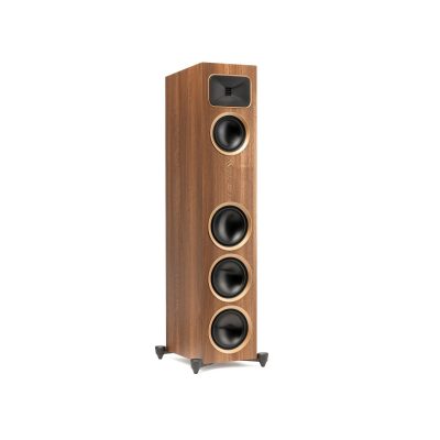 Right Angled Front View Without Grills of MartinLogan Motion Foundation F1 Floorstanding Walnut Speaker