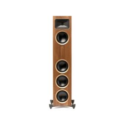 Straight Front View without Grills of MartinLogan Motion Foundation F1 Floorstanding Walnut Speaker