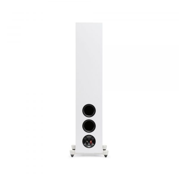 Back-Side View of MartinLogan Motion Foundation F1 Floorstanding White Speaker