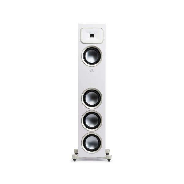 Straight Front View without Grills of MartinLogan Motion Foundation F1 Floorstanding White Speaker