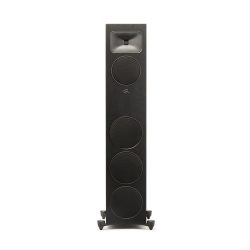 Straight Front View with Black Grills of MartinLogan Motion Foundation F2 Floorstanding Speaker