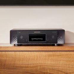Marantz CD 50n Black on a wooden console