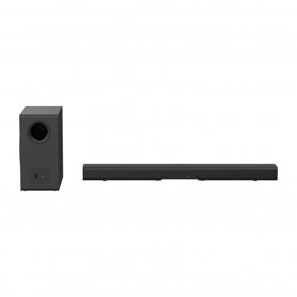 Hisense HS2100S front view with subwoofer